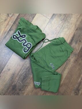 LRG Lifter Research Group Green Tracksuit Set Hoodie & Jogger  Men’s X-LARGE